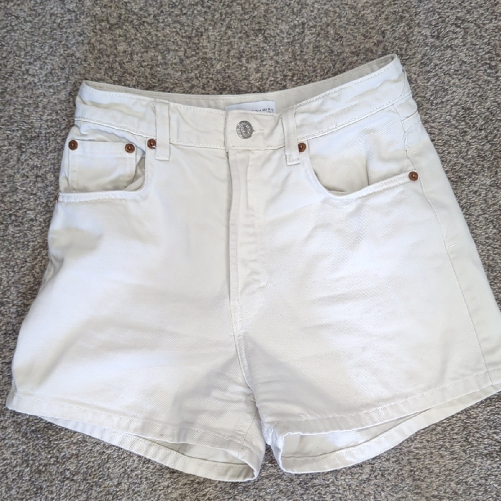 Zara White Denim Shorts